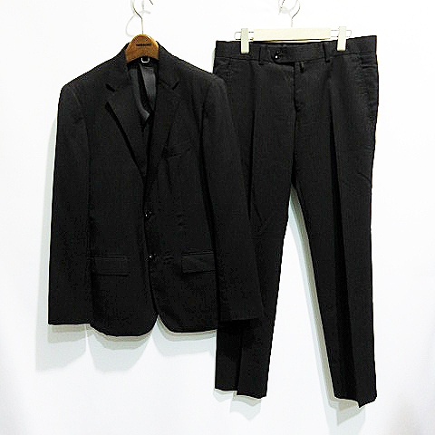 ユニフォームエクスペリメント Uniform Experiment Ue ストライプ 2b 背抜き ジャケット スラックス パンツ セットアップ スーツ 2 黒 ブラック系 春夏用 メンズ 032 ベクトルパーク