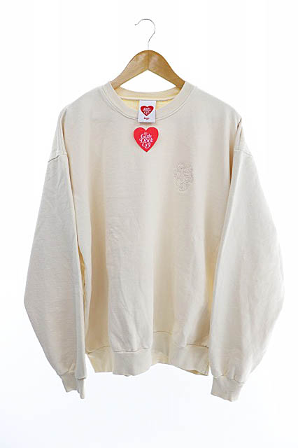 Girls Don T Cry ガールズドントクライ 未使用品 19fw Tonal Crewneck Sweatshirt トーナル クルーネック スウェット トレーナー L Cream クリーム ブランド古着ベクトル 中古1912 0130 メンズ 034 ベクトルパーク