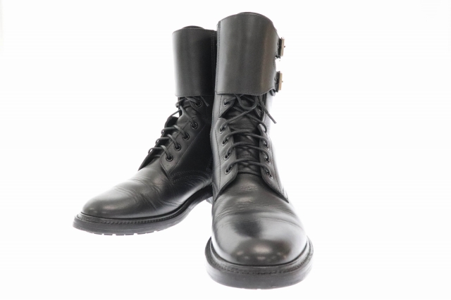 セリーヌ Celine 19aw Ranger Boots Buckle レンジャー ブーツ バックル 革靴 41 黒 ブラック ブランド古着ベクトル 中古 0508 0400 メンズ 034 ベクトルパーク