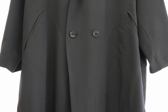 サルバム Sulvam 19aw Over Coat カットオフ オーバー サイズ コート Sk C01 100 M 黒 ブラック ブランド古着ベクトル 中古0529 0250 メンズ 034 ベクトルパーク