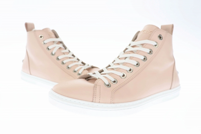 ジミーチュウ Jimmy Choo Colt コルト スター スタッズ ソフト レザー ハイカット スニーカー シューズ Sakura サクラ 42 27 ピンク ホワイト ブランド古着ベクトル 中古 0728 01 メンズ 034 ベクトルパーク