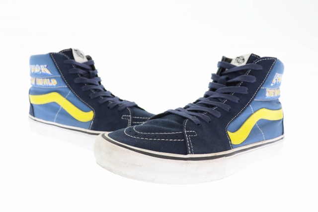 シュプリーム Supreme Vans バンズ 19aw Sk8 Hi Pro Ftw ファック ザ ワールド 刺繍 ハイカット スニーカー 30 紺 ネイビー ブランド古着ベクトル 中古 0809 0060 メンズ 034 ベクトルパーク