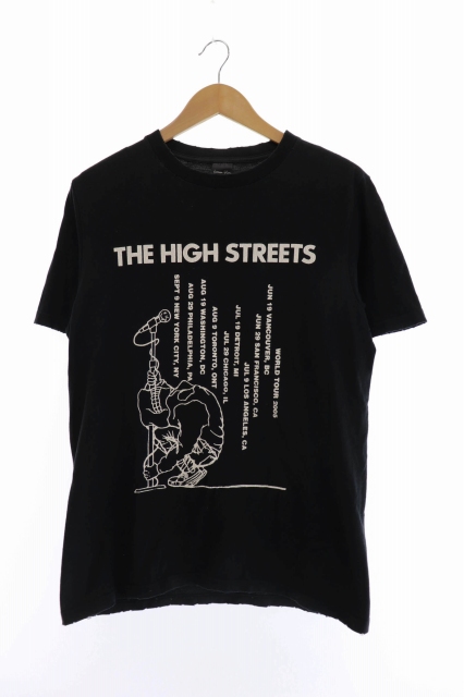 ナンバーナイン Number N Ine 05aw The High Streets ハイ ストリート期 ダメージ加工 半袖 Tシャツ 黒 ブラック ブランド古着ベクトル 中古 03 0009 メンズ 034 ベクトルパーク