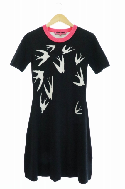 アレキサンダーマックイーン Alexander Mcqueen ツバメ ニット ワンピース Opcq La 1007 M 黒 ブラック ブランド古着ベクトル 中古 0926 0080 レディース 034 ベクトルパーク