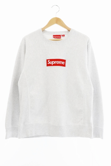 シュプリーム Supreme 18aw Box Logo Crewneck Sweatshirt ボックス ロゴ クルーネック スウェットシャツ トレーナー S 灰 グレー ブランド古着ベクトル 中古 0927 0340 メンズ 034 ベクトルパーク