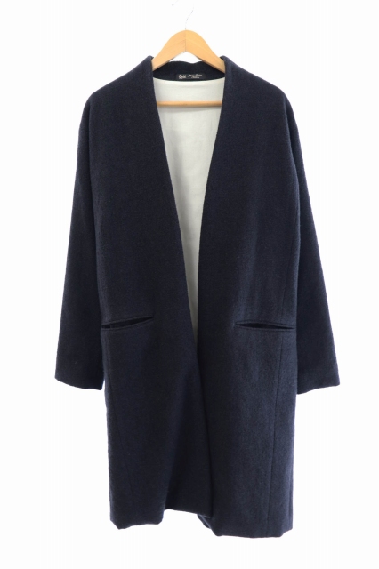 ゴールド Gold 東洋エンタープライズ Milling Wool No Collar Robe Coat ノーカラー ウール ローブ コート S 黒 ブラック ブランド古着ベクトル 中古201009 0065 メンズ 034 902010050010 ベクトルパーク