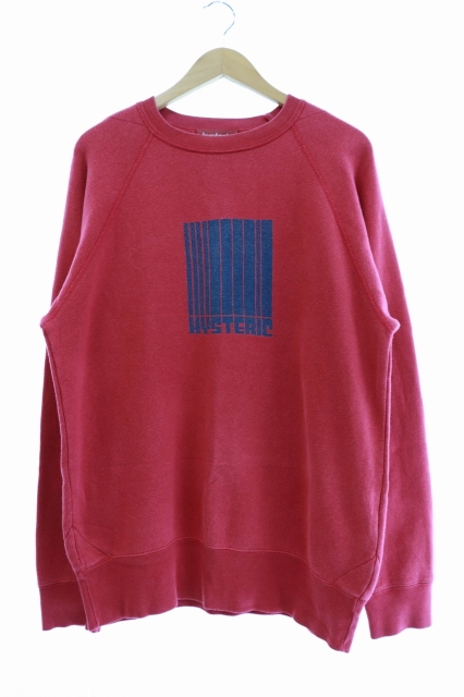 ヒステリックグラマー Hysteric Glamour 初期 ラグラン スウェット トレーナー 2cs 4716 M 赤 レッド ブランド古着ベクトル 中古 1010 0006 メンズ 034 ベクトルパーク