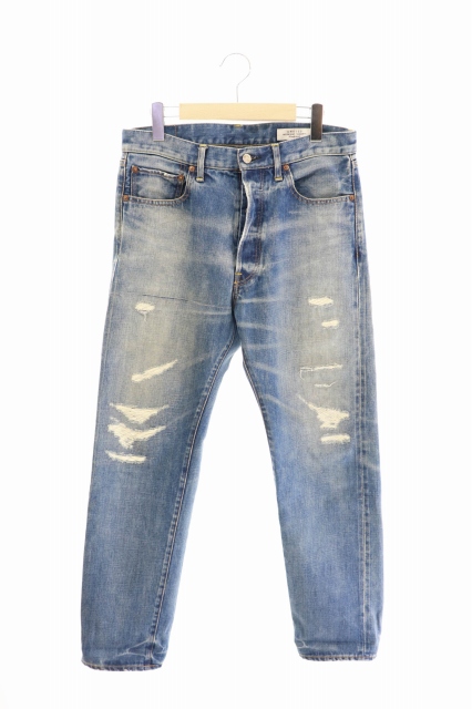 アンユーズド Unused 10aw 5 Pockets Damage Denime Pants ダメージ加工 デニム パンツ セルビッチ Uw0158 2 インディゴ ブランド古着ベクトル 中古 1031 0075 メンズ 034 ベクトルパーク