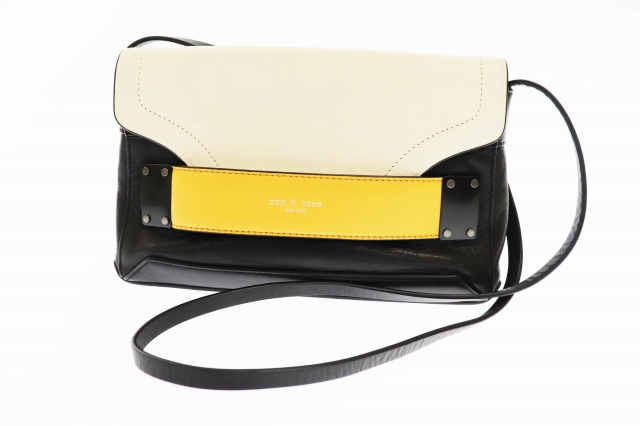 ラグ ボーン Rag Bone バイカラー レザー ショルダー バッグ ブラック ホワイト ブランド古着ベクトル 中古 1105 0050 レディース 034 ベクトルパーク