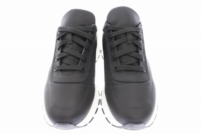 プラダ Prada ナイロン ロゴ プリント スニーカー 4e34 2odz F0002 8 5 黒 ブラック ブランド古着ベクトル 中古 1111 0180 メンズ 034 ベクトルパーク