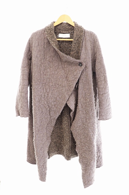 レキサミ Rekisami 圧縮ニット コート 36 茶 ブラウン ブランド古着ベクトル 中古 1231 00 レディース 034 ベクトルパーク