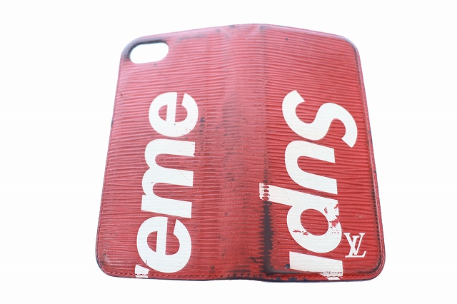 本物保証 国内正規品 新品同様シュプリームiphone7 8ケース 赤 その他