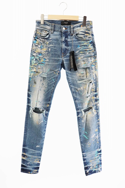 amiri jeans paint splatter