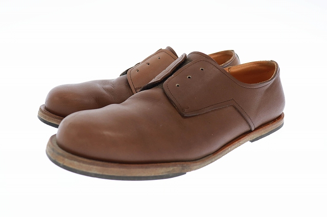 サンシー Sunsea 14ss カウレザー レースレス ベルクロ シューズ 革靴 Sns 14s92 2 茶 ブラウン ブランド古着ベクトル 中古 14 0070 メンズ 034 ベクトルパーク