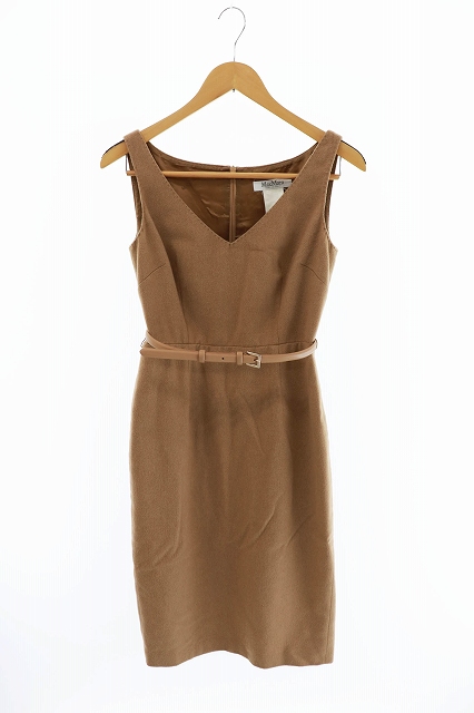 マックスマーラ Max Mara ステッチ カシミヤ ワンピース ベージュ ブランド古着ベクトル 中古 1231 0035 レディース 034 ベクトルパーク