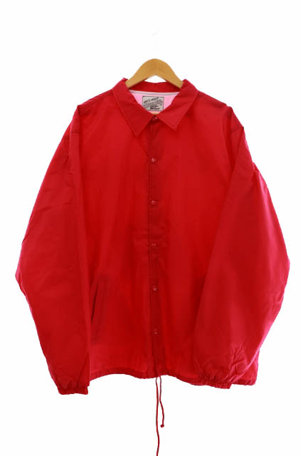 ワコマリア Wacko Maria Neckface ネックフェイス フレイム ファイヤー ロゴ プリント ナイロン コーチ ジャケット Xl 赤 レッド ブランド古着ベクトル 中古 0050 メンズ 034 ベクトルパーク