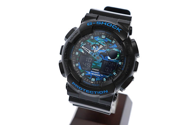 カシオジーショック Casio G Shock Special Color アナログ デジタル アナデジ クォーツ 腕時計 Ga 100cb 1adr ブラック ブルー ブランド古着ベクトル 中古 0028 メンズ 034 ベクトルパーク