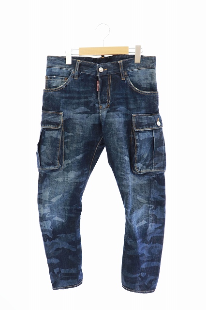 ディースクエアード Dsquared2 14ss カモフラ ワーク カーゴ デニム パンツ S74la0600 S 46 インディゴ ブランド古着ベクトル 中古 0040 メンズ 034 ベクトルパーク
