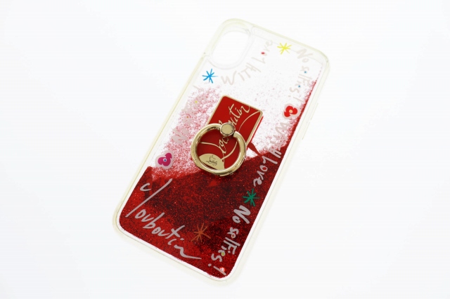 クリスチャンルブタン Christian Louboutin ロゴ ルビリング バンカーリング Iphone X Xs スマホ ケース クリア レッド ブランド古着ベクトル 中古 2104 0040 メンズ レディース 034 ベクトルパーク