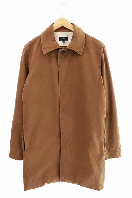 アーペーセー A P C ステンカラー ロング コート S 茶 ブラウン ブランド古着ベクトル 中古 0030 メンズ 034 ベクトルパーク