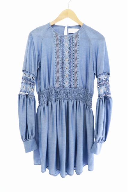 マメクロゴウチ Mame Kurogouchi 16ss レース切替 カフタン ワンピース Mm16ss Dr011 2 ブルー ブランド古着ベクトル 中古 2104 0100 レディース 034 ベクトルパーク マメクロゴウチ Mame Kurogouchi 16ss レース切替 カフタン ワンピース Mm16ss Dr011 2 ブルー ブランド古着ベクトル 中古 2104 0100 レディース 034 ベクトルパーク