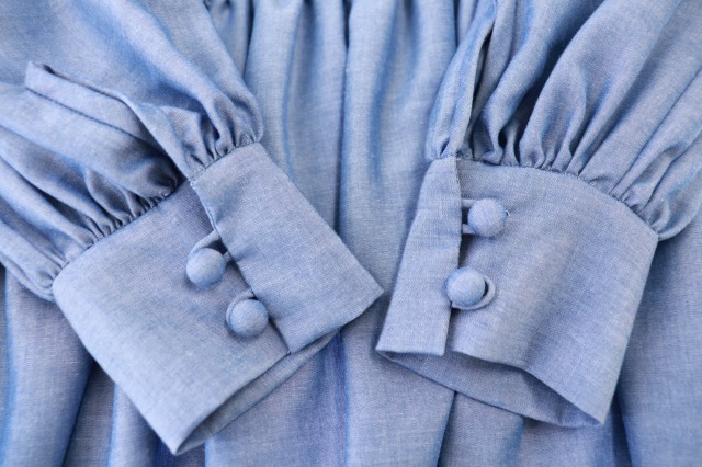 マメクロゴウチ Mame Kurogouchi 16ss レース切替 カフタン ワンピース Mm16ss Dr011 2 ブルー ブランド古着ベクトル 中古 2104 0100 レディース 034 ベクトルパーク