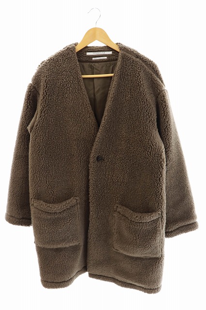 ジャーナルスタンダード トライセクト Journal Standard Trisect 17aw Boa ボア ロングカーディガン コート M 茶 ブラウン ブランド古着ベクトル 中古 0025 メンズ 034 ベクトルパーク