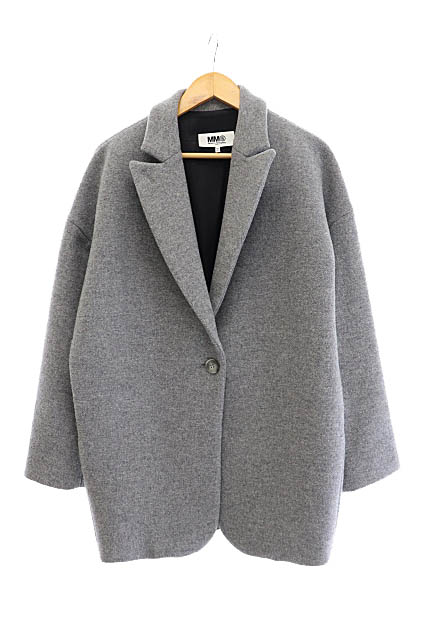 エムエムシックス Mm6 Maison Margiela メゾンマルジェラ フェルト ウール チェスター コート 32am 38 グレー ブランド古着ベクトル 中古 103 レディース 034 ベクトルパーク