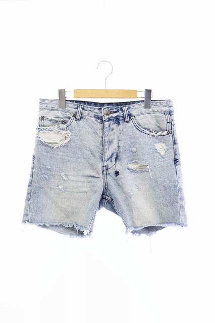 スビ Ksubi 098 Denim Dagger Dan Short Old Daze ダメージ加工 デニム ショート パンツ 31 ライトブルー ブランド古着ベクトル 中古 2100 105 メンズ 034 ベクトルパーク