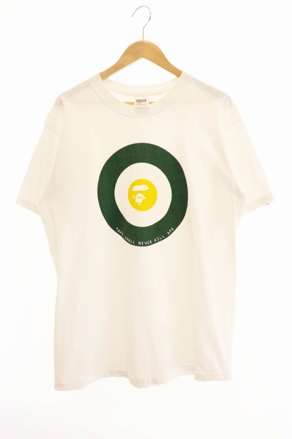 アベイシングエイプ A Bathing Ape 90 S 初期 Anvilタグ ターゲットマーク プリント 半袖 Tシャツ L 白 ホワイト ブランド古着ベクトル 中古 106 メンズ 034 ベクトルパーク