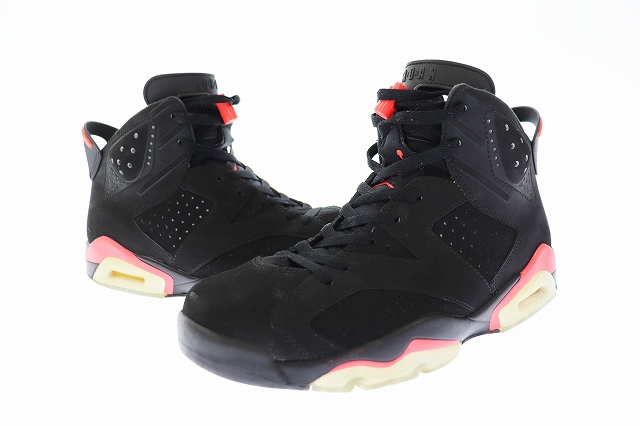 ナイキ NIKE 2014年製 AIR JORDAN 6 RETRO INFRARED エア ジョーダン レトロ インフラレッド 384664-023 27 黒 赤 ブラック レッド ブランド古着ベクトル 中古▲■ 211031/107 メンズ