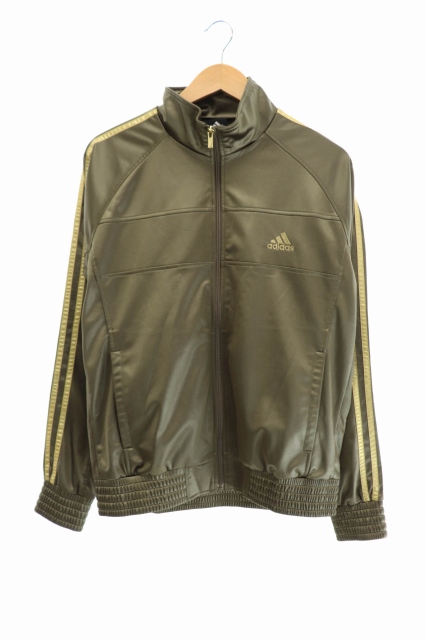 初回限定】 古着 S ホワイト×グリーン トラックジャケット アディダス 