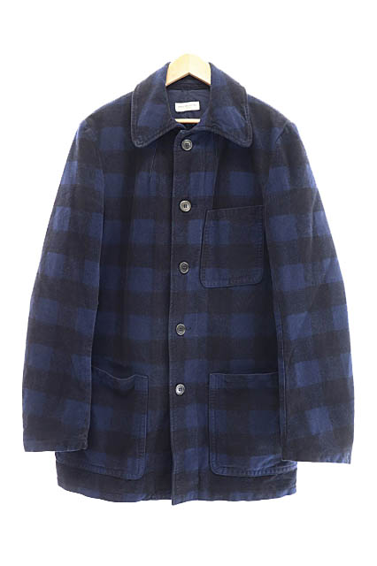 ドリスヴァンノッテン Dries Van Noten Check Coat チェック柄 コート ジャケット 44 紺 黒 ネイビー ブラック ブランド古着ベクトル 中古 2121 103 メンズ 034 ベクトルパーク
