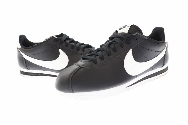 ナイキ Nike Wmns Classic Cortez Leather ウィメンズ クラッシック コルテッツ レザー 010 28 5 黒 白 ブラック ホワイト ブランド古着ベクトル 中古 22 107 レディース 034 ベクトルパーク