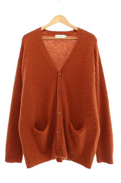 グラフペーパー Graphpaper 18aw Cashmere Shaggy Cardigan カシミヤ シャギー Vネック ニット カーディガン Gu1 2 オレンジ ブランド古着ベクトル 中古 23 103 メンズ 034 ベクトルパーク
