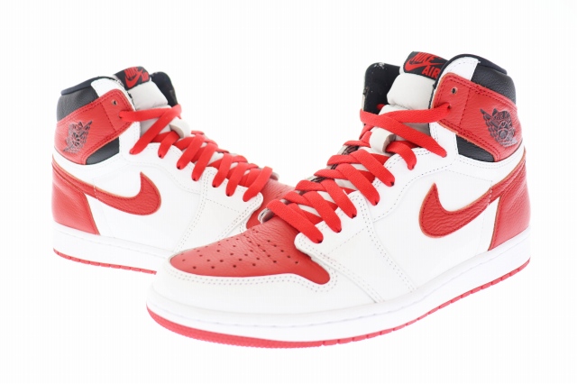 ナイキ NIKE AIR JORDAN 1 RETRO HIGH OG HERITAGE エア ジョーダン レトロ ハイ ヘリテージ 555088-161 28 ホワイト レッド ブランド古着ベクトル 中古▲■ 220504/107 メンズ 【待望 ナイキ NIKE エアジョーダン レトロ ハイ 28 スニーカー