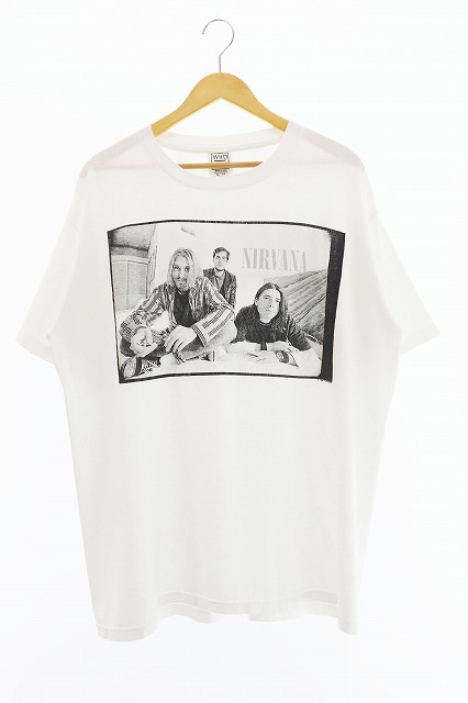 ヴィンテージ Vintage 90s Nirvana ニルヴァーナ 1996 Portrait Tee Wild Oats バンド Tシャツ 半袖 Xl 白 ホワイト ブランド古着ベクトル 中古 2513 106 メンズ 034 ベクトルパーク