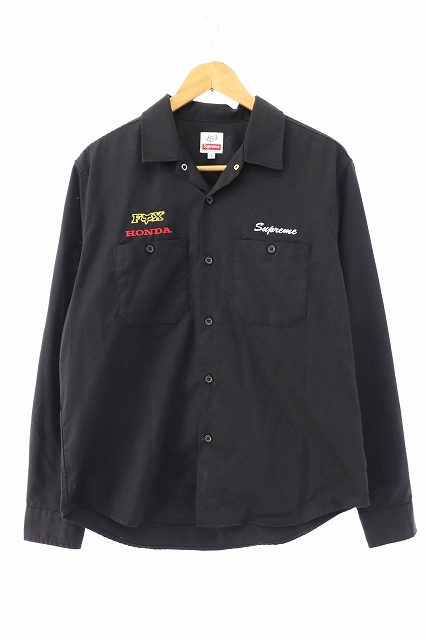 supreme honda 黒 work shirt シュプリーム ワークシャツ - library 