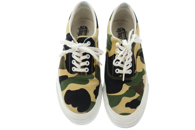 アベイシングエイプ A BATHING APE BAPE ABC CAMO YANK STA ベイプ ABCカモ 迷彩 ローカット スニーカー  8IHR 25.5 YELLOW CAMO イエローカモ ブランド古着ベクトル 中古 ▲ 221006/103 メンズ