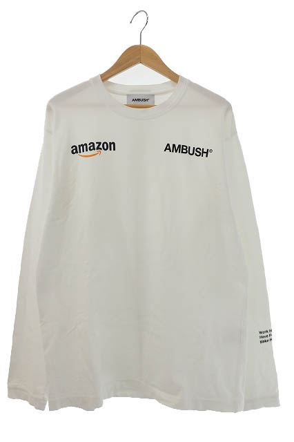 アンブッシュ Ambush Amazon アマゾン テープ ロゴ プリント 長袖 Tシャツ ロンt 3 白 ホワイト ブランド古着ベクトル 中古 2713 103 メンズ 034 ベクトルパーク