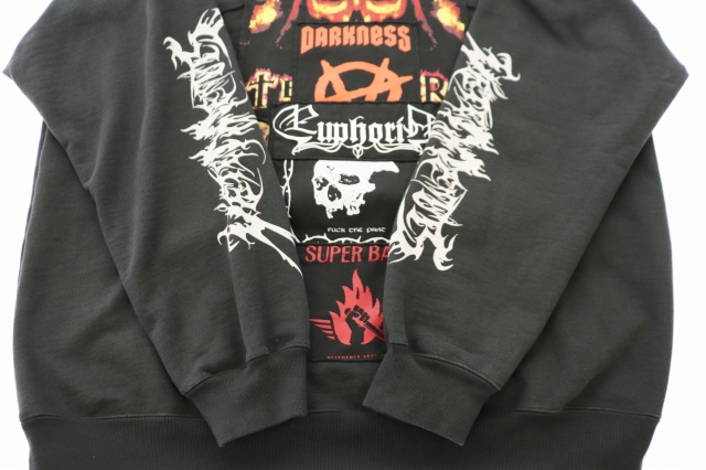 ヴェトモン ベトモン VETEMENTS 20AW Black Metal Patch Hooded メタル 純正ケース付 ヴェトモン つぎはぎパーカー パーカー