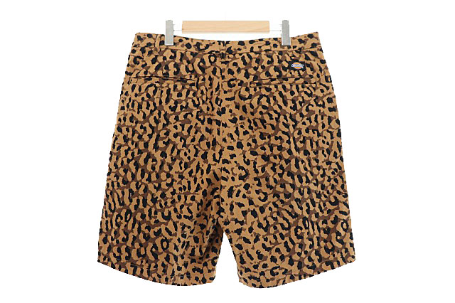 ワコマリア WACKO MARIA ×DICKIES ディッキーズ 21SS PLEATED SHORT 激安! ワコマリア レオパード柄パンツ WACKOMARIA ショートパンツ