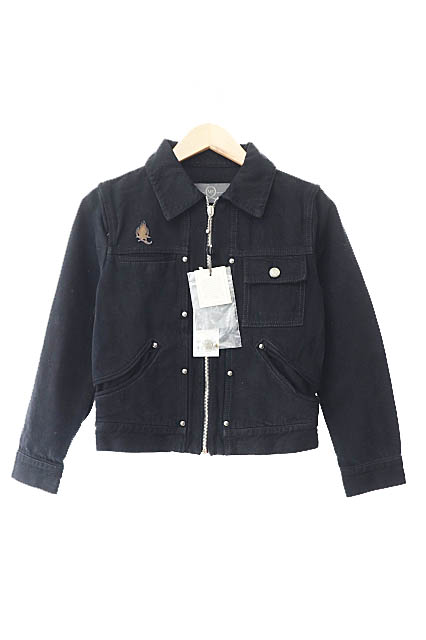 アレキサンダーマックイーン ALEXANDER MCQUEEN ZIP UP ピンバッチ付き 