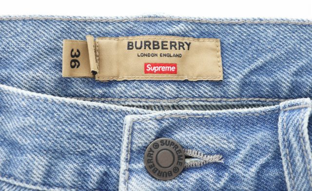 シュプリーム SUPREME × Burberry バーバリー 22SS Regular Jean ロゴ 