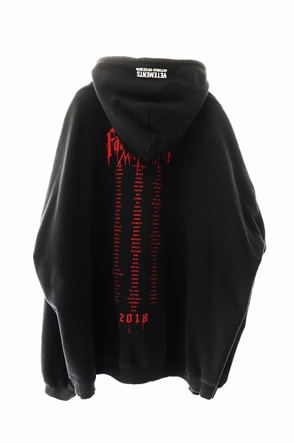 ヴェトモン ベトモン VETEMENTS 17AW Oversized Printed Hoodie 