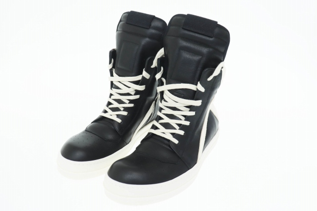 リックオウエンス Rick Owens GEO BASKET BLACK/MILK ジオバスケット 