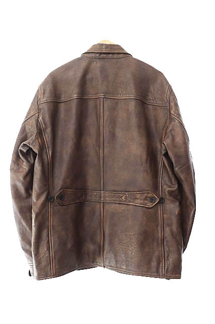 ダブルアールエル RRL COW LEATHER CAR COAT カウ レザー 牛革 カー  