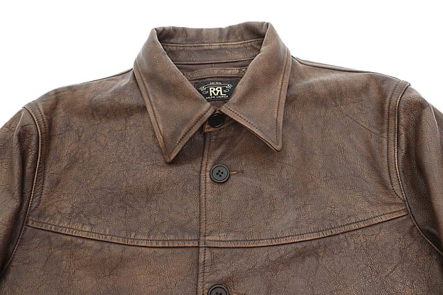 ダブルアールエル RRL COW LEATHER CAR COAT カウ レザー 牛革 カー  