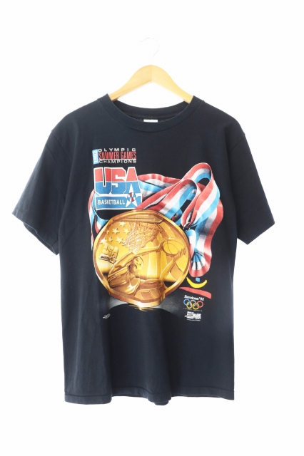 ☆Champion☆ 1992年 バルセロナ五輪 ゲームシャツ C-4802 3d2bc4eb03c84f5ad314914bcbf43c