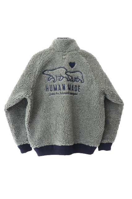 ヒューマンメイド HUMAN MADE 23AW BOA FLEECE JACKET ロゴ 刺繍 ボア 